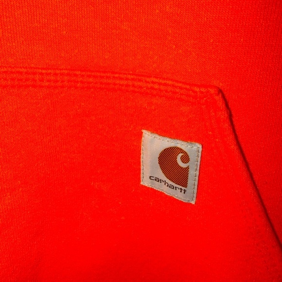 Hazel Boutique Oversized Carhartt Vibrant Orange Hoodie Sweatshirt - Picture 10 of 13